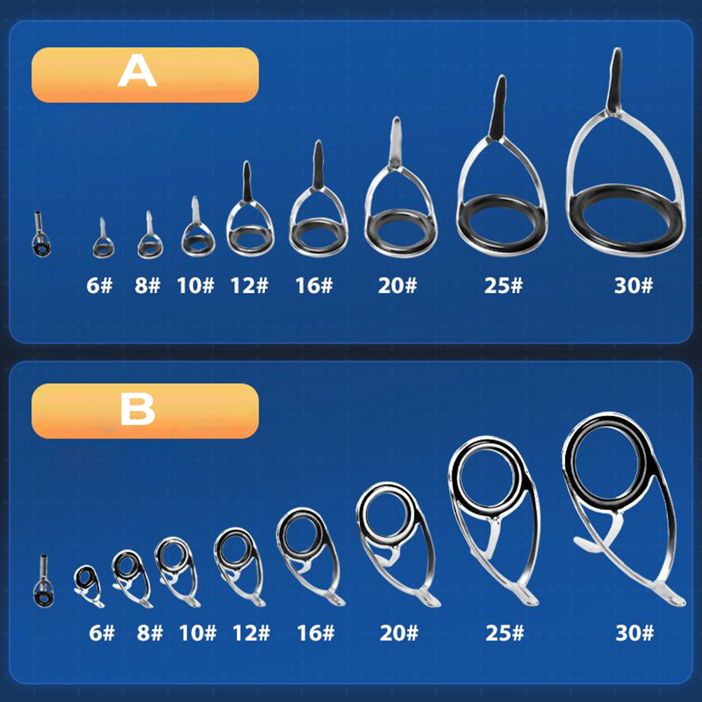 Fishing Rod Repair Kit - 9 szt Prowadnica wędki Pierścienie ceramiczne