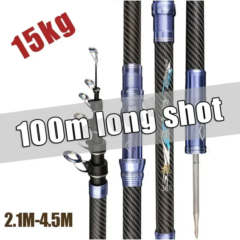 Fishing Rod Surf - Najlepsza teleskopowa przenośna wędka spinningowa 2.4M,